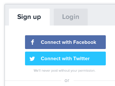 Sign Up buttons login sign up form ui ux