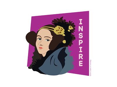 Augusta Ada Lovelace design illustration inspired potrait vector woman woman portrait women in tech