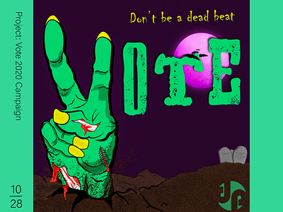 Halloween Themed Voting Campaign for 2020 adobecreativecloud happyhalloween illustration vote2020