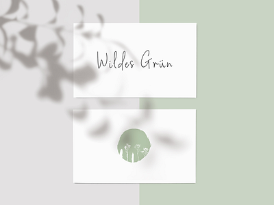 Wildes Grün Logo Design branding floral green herbarium identity logo logo design logotype natural pastel vector