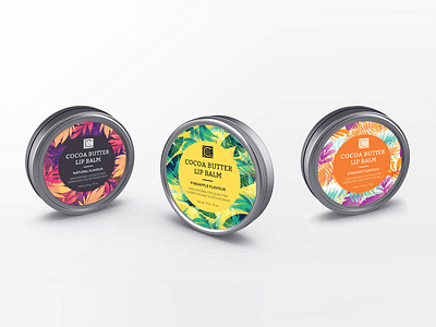 Lip Balm Label Design balm colorful cosmetic packaging cosmetics design label label design print print design tropical