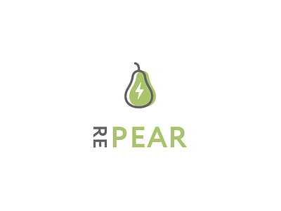 RePear Logo Design branding energy green identity logo logo design minimalistic pear vector