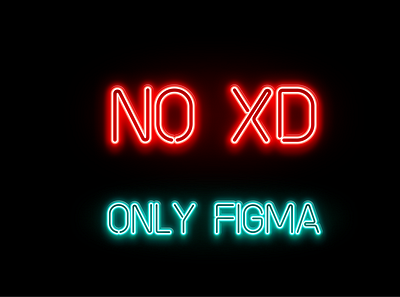 No XD Neon sign design icon illustration neon neon light neon sign typography ui vector