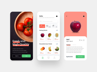 Freshmart App apps design design fruit app mobile app ui ux