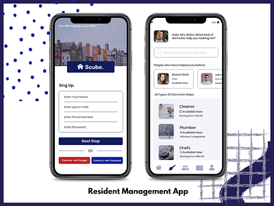 Resident Management App mobileapp realestate redesign concept resident residentmanagemetapp ui userinterface ux uxcasestudy