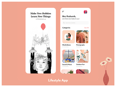 Hobbies App books mobileapp userinterface
