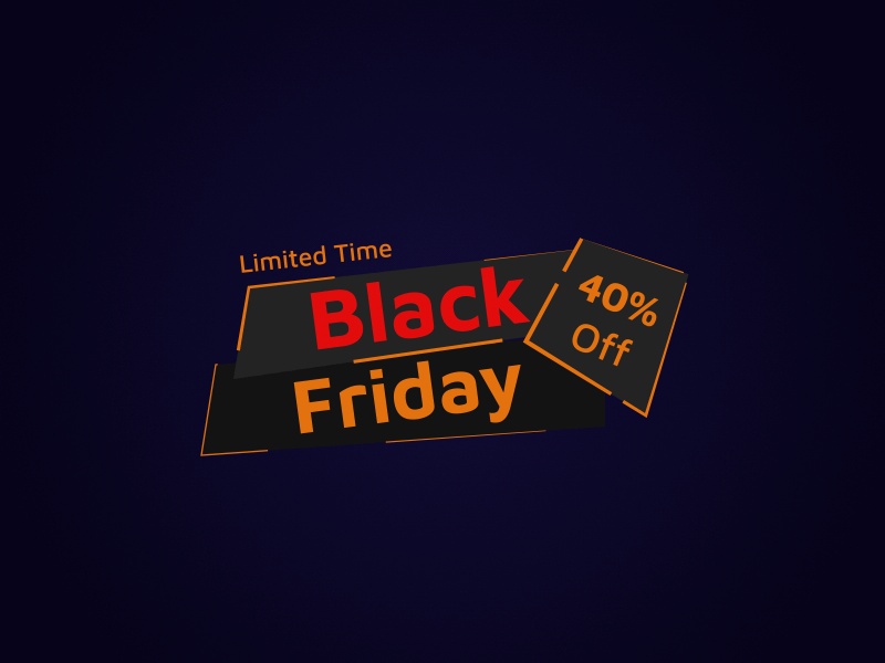 Black Friday Animated Banner after effects animations deal offer