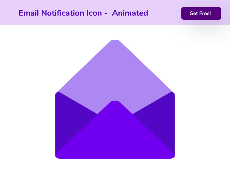 Animated Email Notification icon