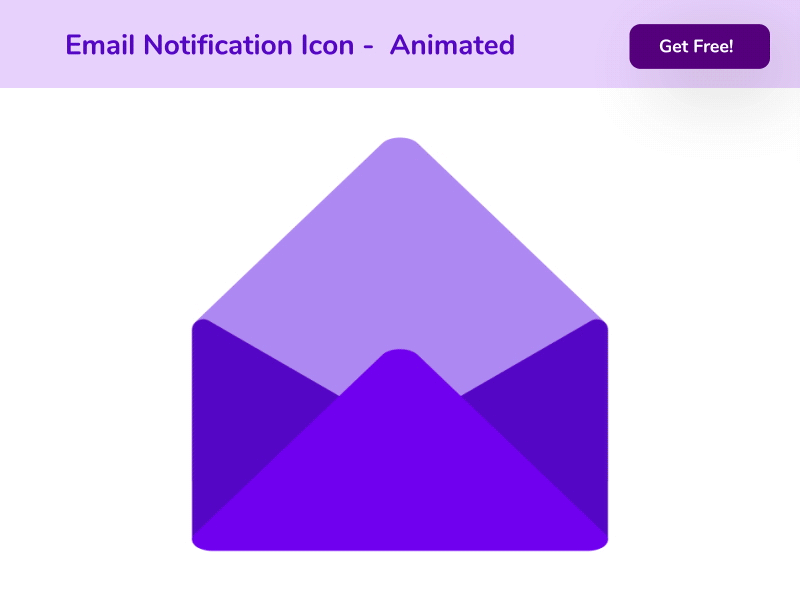 Animated Email Notification icon animation graphic design icon motion graphics notification icon ui