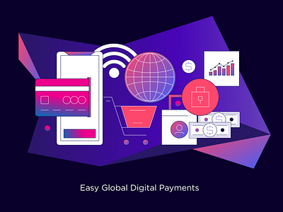 Easy Global Digital Payments design graphic design illustration