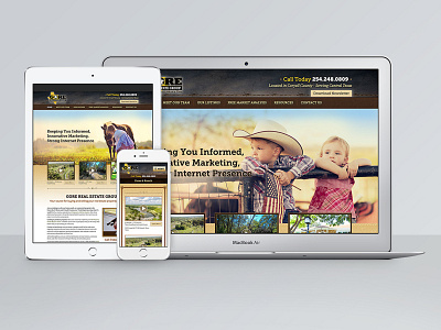 Western style real estate website cowboy mobile design ranch real estate real estate agency real estate branding responsive web design ui design webdesign website website design