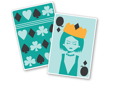 The Queen graphic illustration playing card queen rebound