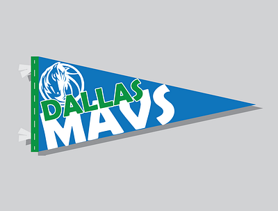 Mavs Pennant - Weekly Warmup design rebound sports branding weekly warmup