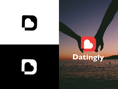 datingly dating app logo bold branding dailylogochallenge design flat graphicdesign logo logodesign