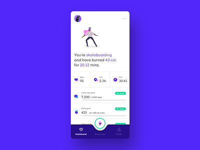 Activita activity tracker app fitness healthcare illustration sport ui ux