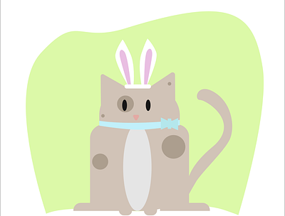 Easter Kitty illustration