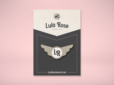 Lula Enamel Pin branding enamel monogram monogram logo pin plane typography wings