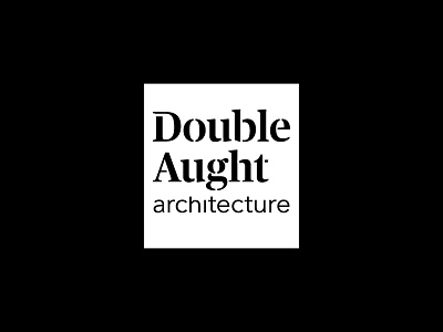 Double Aught Architecture architecture identity logo wordmark