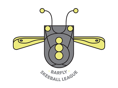 Barfly Skeeball fly illustration skeeball
