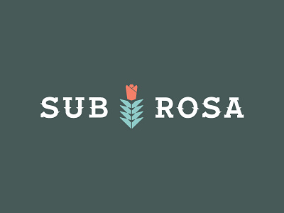 Sub Rosa Mercantile cactus denver identity logo mercantile rose