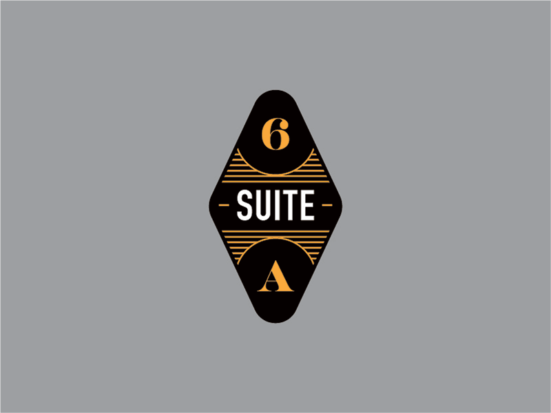 6A exploration artdeco black gold hotel identity motel