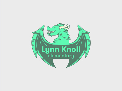 Lynn Knoll dragon elementary illustration logo school