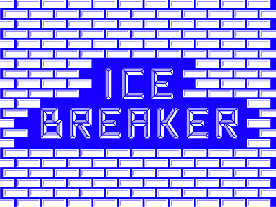 Ice Breaker WIP arcade bevel lettering type typogaphy videogames
