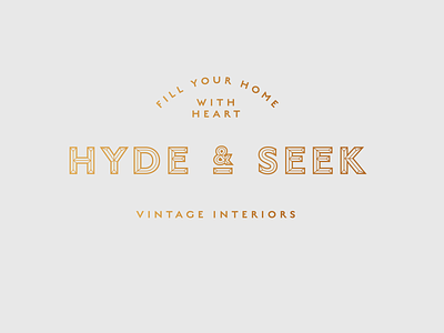 Hyde and Seek Logo brand branding chisel logo logotype type design typedesign
