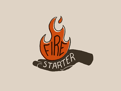 Fire Starter badge badge design design enamel pin enamelpin fire illustration lettering lettering art pin retro typogaphy vector vintage vintage logo western