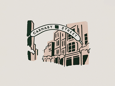 Carnaby Street 3 color 3 colors art carnaby carnaby street illustration london london art london illustration screenprint simple illustration three color