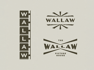 Wallaw Logos 1930s 2003 blyth brand brand design brand identity branding cinema cinema brand conceptual design logo newcastle rebrand typogaphy vintage wallaw