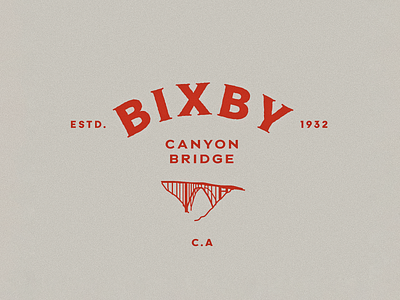 Bixby Canyon Bridge bixby bixby canyon bridge brand design brand identity branding california lettering lettering art logo retro typogaphy usa vintage type vintage typeface