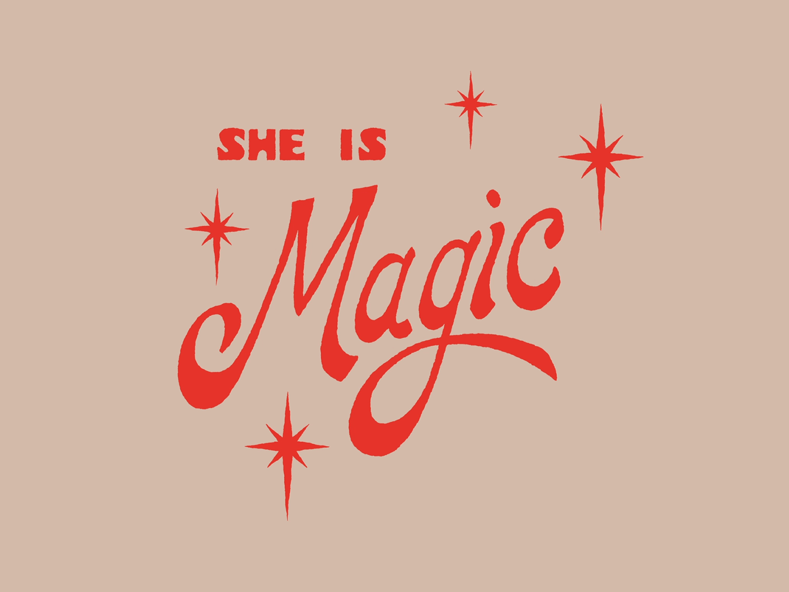 She is Magic IWD 2021 empower empowered gif hand drawn type hand lettering international womens day internationalwomensday iwd lettering magic magic gif motion graphic typogaphy women empowerment womens womens day