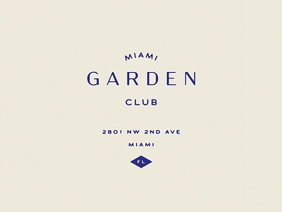 Miami Garden Club brand brand concept brand design branding branding agency concept conceptual fake brand florida layout layout design logo logo design branding logodesign logotype miami miami garden club type layout usa