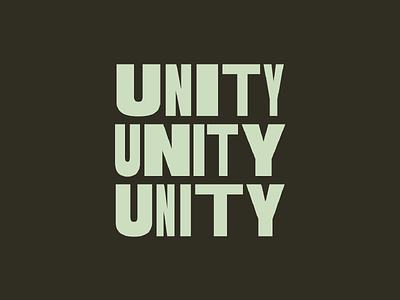 Unity Unity Unity by Erin McDougle on Dribbble