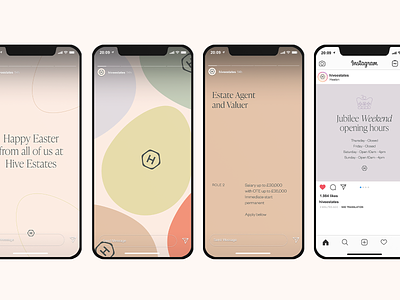 Hive Social Posts brand design brand identity branding grid post insta layout insta post instagram layout stories story post template post