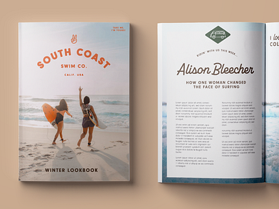 South Coast look book brand design branding brochure brochure design clothes design landscape layout layout design look book portrait brochure retail