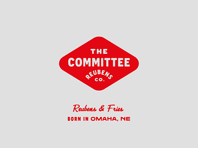 The committee logo brand design brand identity branding fast casual fries hopsitality hospitality brand logo restaurant restaurant brand reubens sandwiches