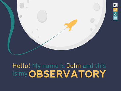 Observatory blue moon observatory spaceship web design yellow