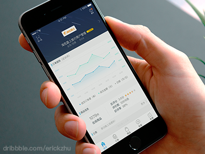 Homepage of a merchant management app