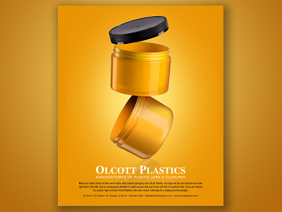 Olcott Plastics Yellow Stacked advertising design photograhy photography product photography
