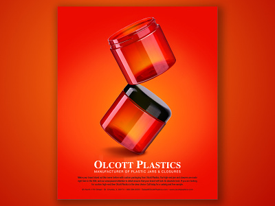 Olcott Plastics Red Stacked advertising branding design photography product photography