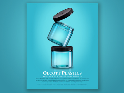 Olcott Plastics Blue Stacked advertising branding design photography product photography