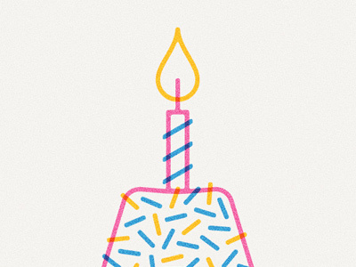 Cake & Candle illustration