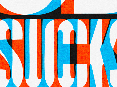 3D Sucks illustration type typography