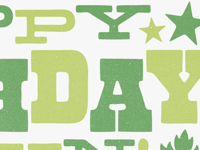 Happy Birthday type typography