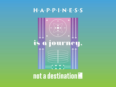 Happiness is a journey, not a destination art artwork dailyposter inspiration minimalism motivation motivationalquote mug notebook poster posteraday posterdesign print printdesign prints quote quoteoftheday totebag tshirt wallpaper
