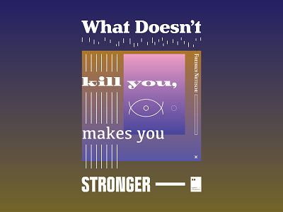 What doesn’t kill you, makes you stronger art artwork dailyposter inspiration minimalism motivation motivationalquote mug notebook poster posteraday posterdesign print printdesign prints quote quoteoftheday totebag tshirt wallpaper