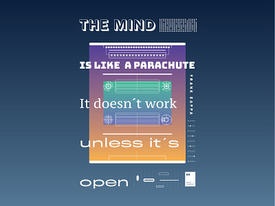 The mind is like a parachute. It doesn´t work unless it´s open art artwork dailyposter inspiration minimalism motivation motivationalquote mug notebook poster posteraday posterdesign print printdesign prints quote quoteoftheday totebag tshirt wallpaper