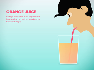 Calories in one glass of orange juice animation character animation drink juice nutrition pipette straw